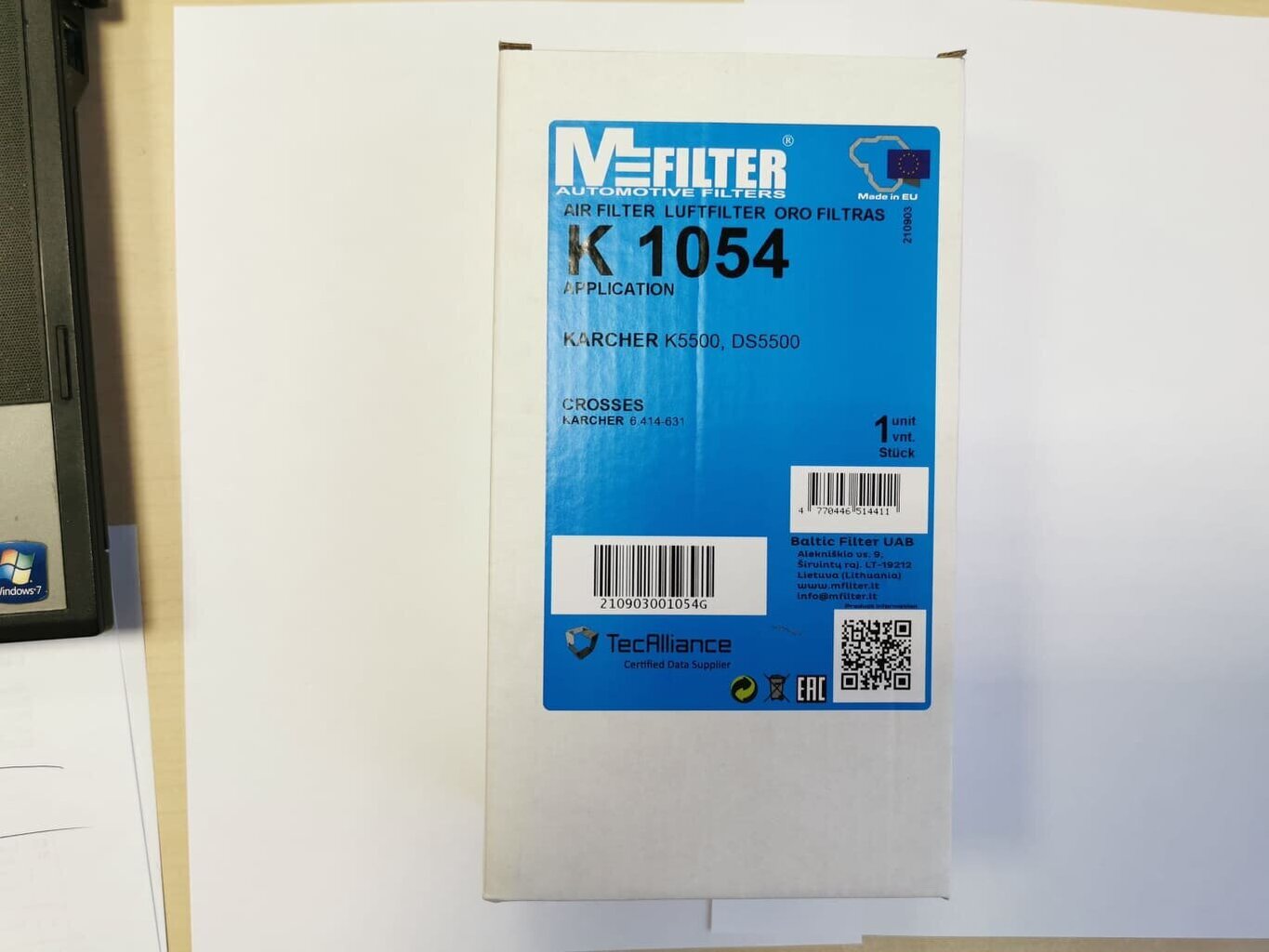 MFilter filter K1054 Kärcheri tolmuimejatele DS5500 hind ja info | Tolmuimejate lisatarvikud | hansapost.ee