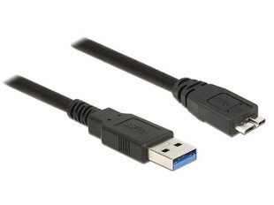 Delock Cable USB 3.0 Type-A male > USB 3.0 Type Micro-B male 0.5m black цена и информация | Кабели и провода | hansapost.ee