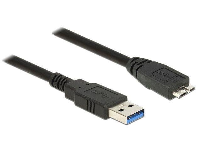 Delock Cable USB 3.0 Type-A male > USB 3.0 Type Micro-B male 0.5m black цена и информация | Juhtmed ja kaablid | hansapost.ee