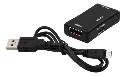 Deltaco HDMI-7036, HDMI/Micro USB hind ja info | USB adapterid ja jagajad | hansapost.ee