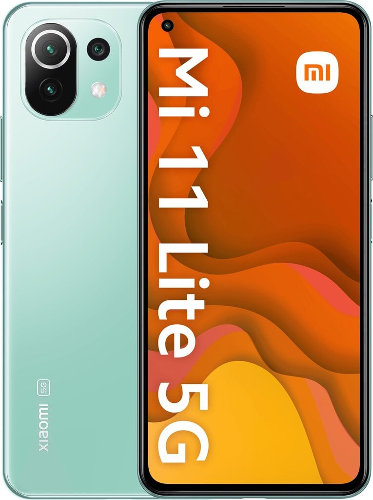 Nutitelefon Xiaomi Mi 11 Lite NE 5G 6/128GB Dual SIM Mint Green цена и информация | Telefonid | hansapost.ee