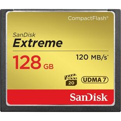 SanDisk Extreme CF 128GBГб 120/85 Мбит/с цена и информация | Карты памяти для фотоаппаратов, камер | hansapost.ee