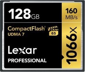 Lexar mälukaart CF 128GB Pro 1066X UDMA 7 VPG-65 R160 hind ja info | Lexar Mobiiltelefonid, fotokaamerad, nutiseadmed | hansapost.ee