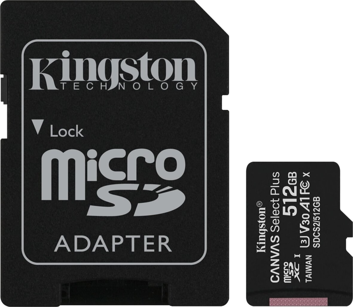 Kingston Technology Canvas Select Plus mälukaart 512 GB SDXC UHS-I Klass 10 цена и информация | Fotoaparaatide mälukaardid | hansapost.ee