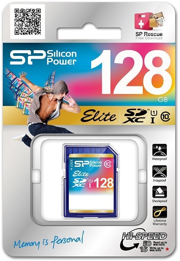 Silicon Power mälukaart SDXC 128GB Elite hind ja info | Fotoaparaatide mälukaardid | hansapost.ee
