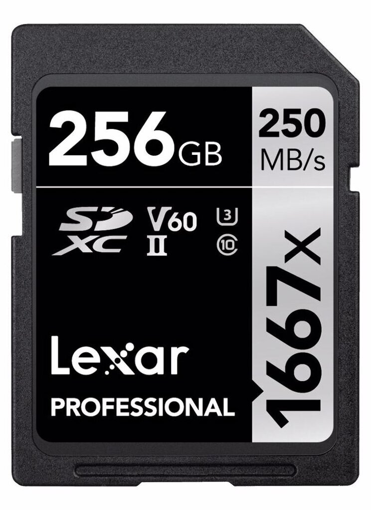 LEXAR PRO 1667X SDXC UHS-II U3 (V60) R250/W120 256G цена и информация | Fotoaparaatide mälukaardid | hansapost.ee