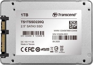 Transcend, 1 TB цена и информация | Внутренние жёсткие диски (HDD, SSD, Hybrid) | hansapost.ee