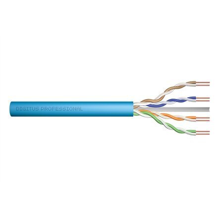 DIGITUS Professional Installation Cable - bulk cable - 305 m - light blue, RAL 5012 цена и информация | Juhtmed ja kaablid | hansapost.ee