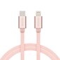 Swissten Textile USB-C To Lightning (MD818ZM/A) Data and Charging Cable Fast Charge / 3A / 1.2m Pink цена и информация | Juhtmed ja kaablid | hansapost.ee