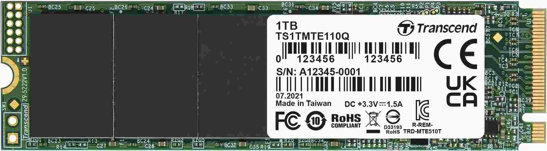 Transcend TS1TMTE110Q hind ja info | Sisemised kõvakettad | hansapost.ee