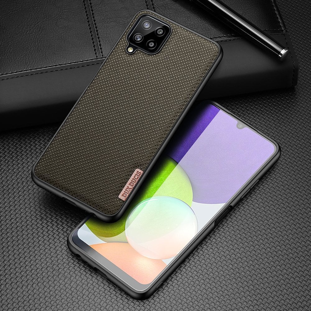 Dux Ducis Fino case covered with nylon material for Samsung Galaxy A22 4G green hind ja info | Telefonide kaitsekaaned ja -ümbrised | hansapost.ee