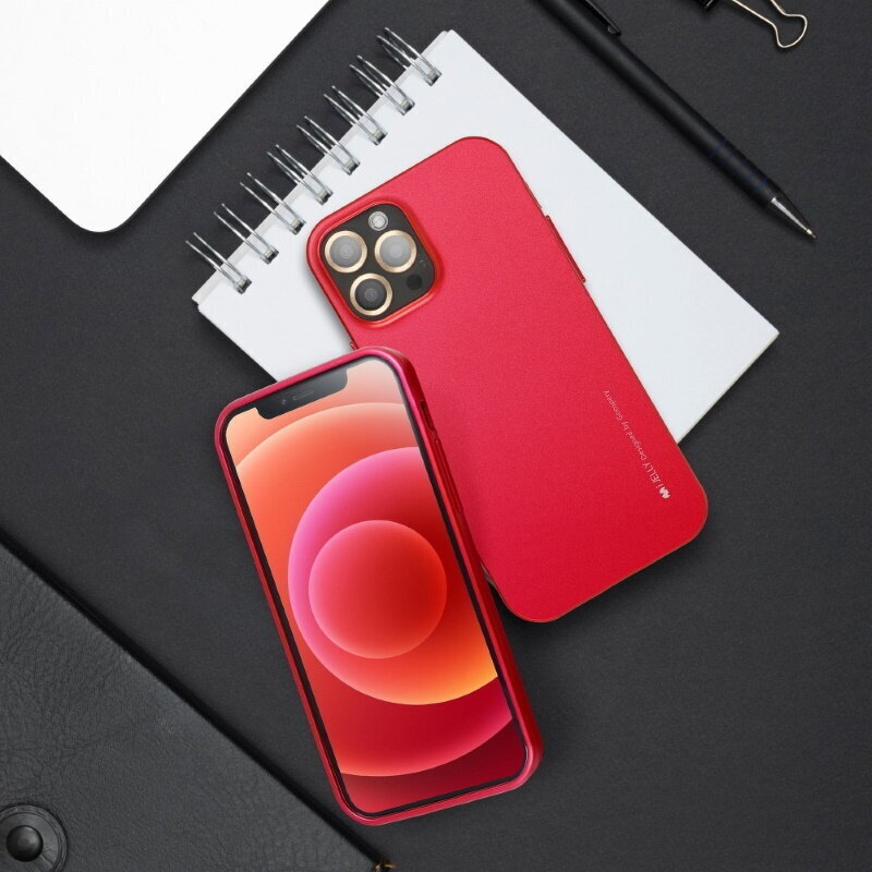 Mercury i-Jelly Metal Effect Thin TPU Hard Protection tagus iPhone 13 Pro Max Cosmo Red hind ja info | Telefonide kaitsekaaned ja -ümbrised | hansapost.ee