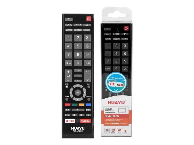 HQ LXP1625 Universal remote control Toshiba LCD / LED / RM-L1625 / Black цена и информация | Nutitelerite lisatarvikud | hansapost.ee