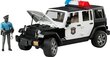 Politseiauto Jeep Wrangle Bruder, BR-02526 hind ja info | Mänguasjad poistele | hansapost.ee