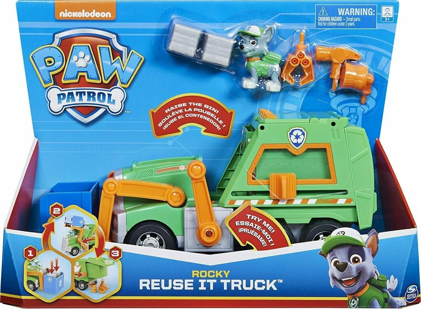 Veoauto PAW PATROL (Käpapatrull) Rocky Re-Use, 6060259 hind ja info | Mänguasjad poistele | hansapost.ee