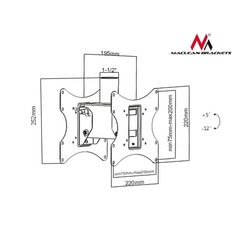 Кронштейн Maclean MC-702 23-42'' PROFI MARKET SYSTEM цена и информация | Maclean Бытовая техника и электроника | hansapost.ee