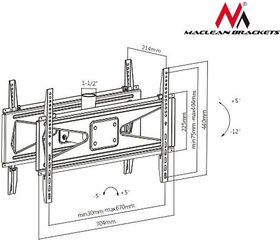 Maclean MC-703 23-70” цена и информация | Maclean Телевизоры и аксессуары | hansapost.ee