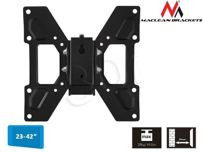 Maclean - MC-597 17-37 vesa 200x200 20kg reg uchwyt do monitora TV hind ja info | Teleri seinakinnitused ja hoidjad | hansapost.ee