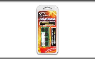 G.Skill DDR3 SO-DIMM 4GB 1600-11 SL (F3-1600C11S-4GSL) hind ja info | Operatiivmälu | hansapost.ee