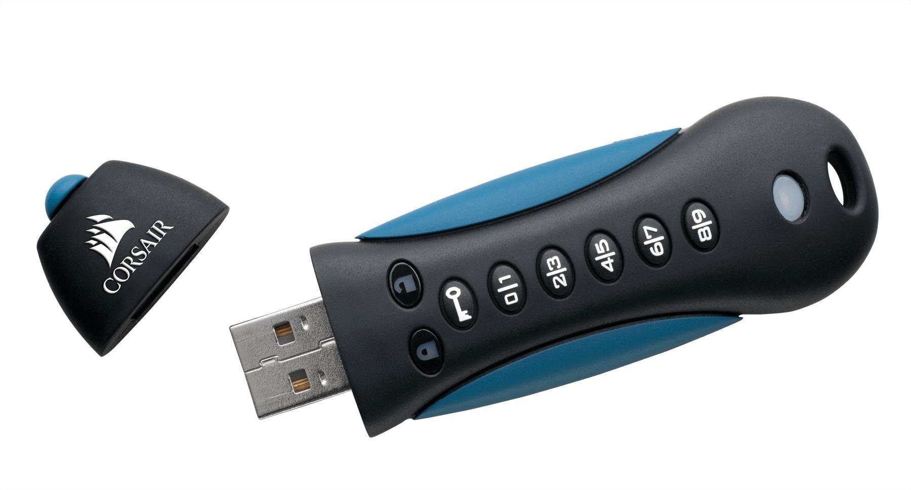 Mälupulk Corsair - PADLOCK 3 64GB USB3.0 keypad, Secure 256-bit hardware AES encryption hind ja info | Mälupulgad | hansapost.ee