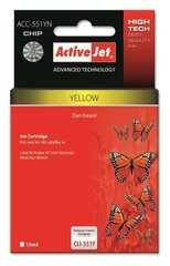 ActiveJet ink ACC-551YN Canon CLI-551Y Yellow hind ja info | Tindiprinteri kassetid | hansapost.ee