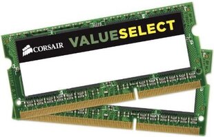 Corsair 8GB 1333MHz DDR3 SO-DIMM CMSO8GX3M1C1333C9 цена и информация | Объём памяти (RAM) | hansapost.ee