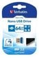 Mälupulk Verbatim 64GB Store N Stay Blue (98711) hind ja info | Mälupulgad | hansapost.ee