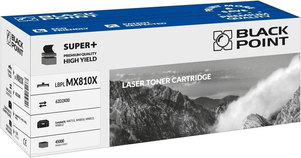 Toner Black Point LBPLMX810X | black | 45000 pp | Lexmark | 62D2X00 цена и информация | Laserprinteri toonerid | hansapost.ee