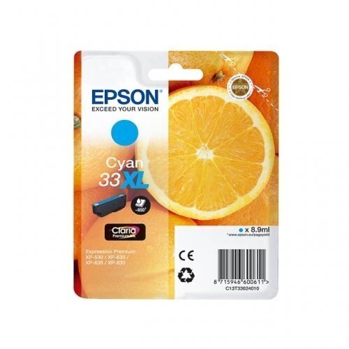 Epson 33XL Ink Cartridge, Cyan цена и информация | Tindiprinteri kassetid | hansapost.ee