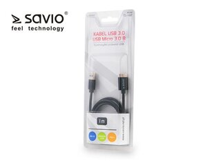 Соединительный кабель Savio microUSB, 1 м, Черный цена и информация | Borofone 43757-uniw | hansapost.ee