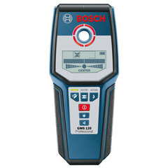 Детектор Bosch GMS 120, 80-120 мм цена и информация | Металлодетекторы | hansapost.ee