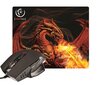 Rebeltec mouse + mouse pad RED DRAGON цена и информация | Arvutihiired | hansapost.ee