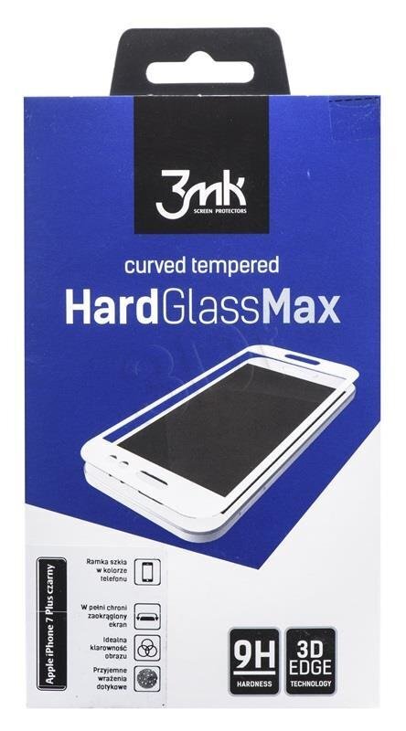 Karastatud kaitseklaas 3MK HardGlass Max, sobib iPhone 7 Plus telefonile, must price and information | Ekraani kaitseklaasid ja kaitsekiled | hansapost.ee