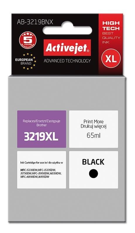 Tindiprinteri kassett Activejet AB-3219BNX XL, must hind ja info | Tindiprinteri kassetid | hansapost.ee