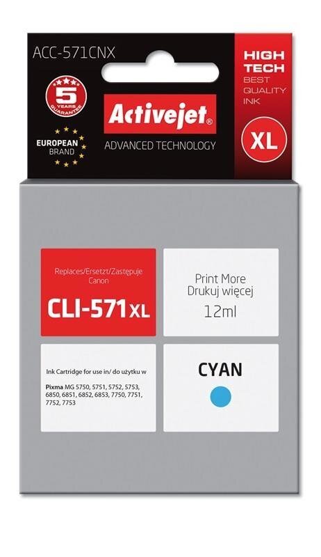 Activejet ACC-571CNX XL mahutavus, sinine цена и информация | Tindiprinteri kassetid | hansapost.ee