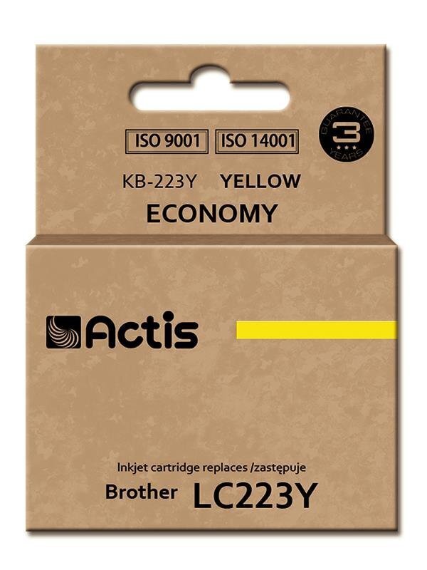 Actis KB-223Y, Brother LC-223 Y, XL mahutav kassett kollane hind ja info | Tindiprinteri kassetid | hansapost.ee