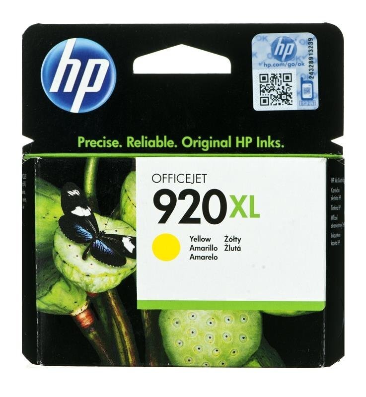 Tindikassett HP 920XL, kollane hind ja info | Tindiprinteri kassetid | hansapost.ee