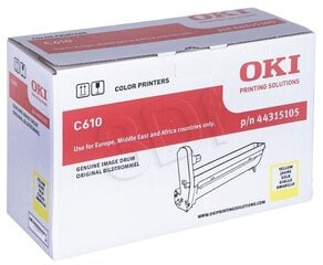 OKI - Trummel valgustundlik C610 YELLOW (do 20k) 44315105 hind ja info | Laserprinteri toonerid | hansapost.ee