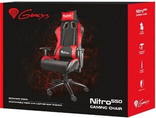 NATEC - Fotel mänguritele Genesis Nitro550 must/punane hind ja info | Kontoritoolid | hansapost.ee