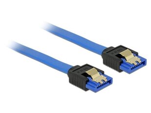 Delock Cable SATA 6 Gb/s receptacle straight->SATA receptacle straight 30cm blue hind ja info | Juhtmed ja kaablid | hansapost.ee