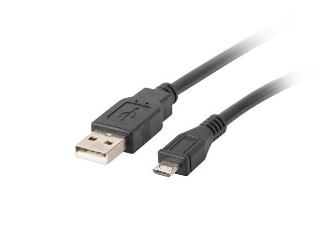 USB-kaabel-Mikro USB Lanberg 480 Mb/s Must цена и информация | Juhtmed ja kaablid | hansapost.ee