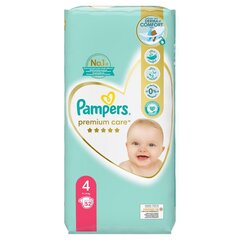Подгузники PAMPERS Premium Care 4 размер., 52 шт. цена и информация | Pampers Для ухода за младенцем | hansapost.ee