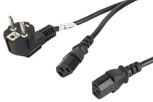 Lanberg кабель CA-C13C-13CC-0018-BK цена и информация | Кабели и провода | hansapost.ee