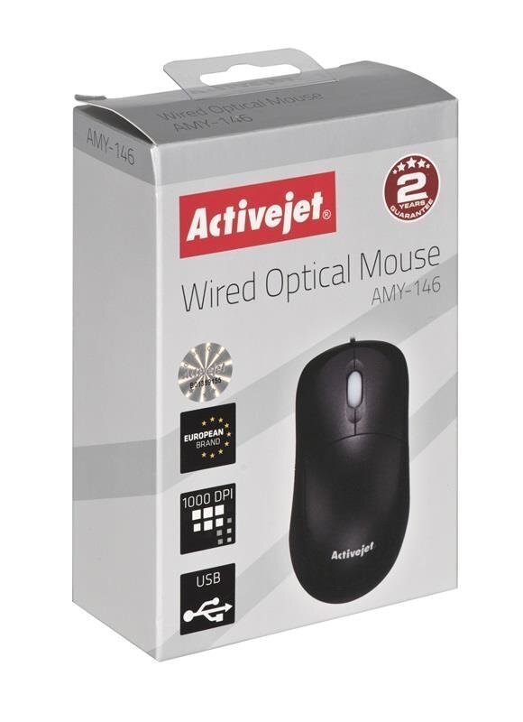 Activejet mysz przewodowa USB AMY-146 цена и информация | Arvutihiired | hansapost.ee