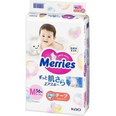 Mähkmed Merries M 6-11 kg, 56+4 tk hind ja info | Mähkmed, riidest mähkmed | hansapost.ee