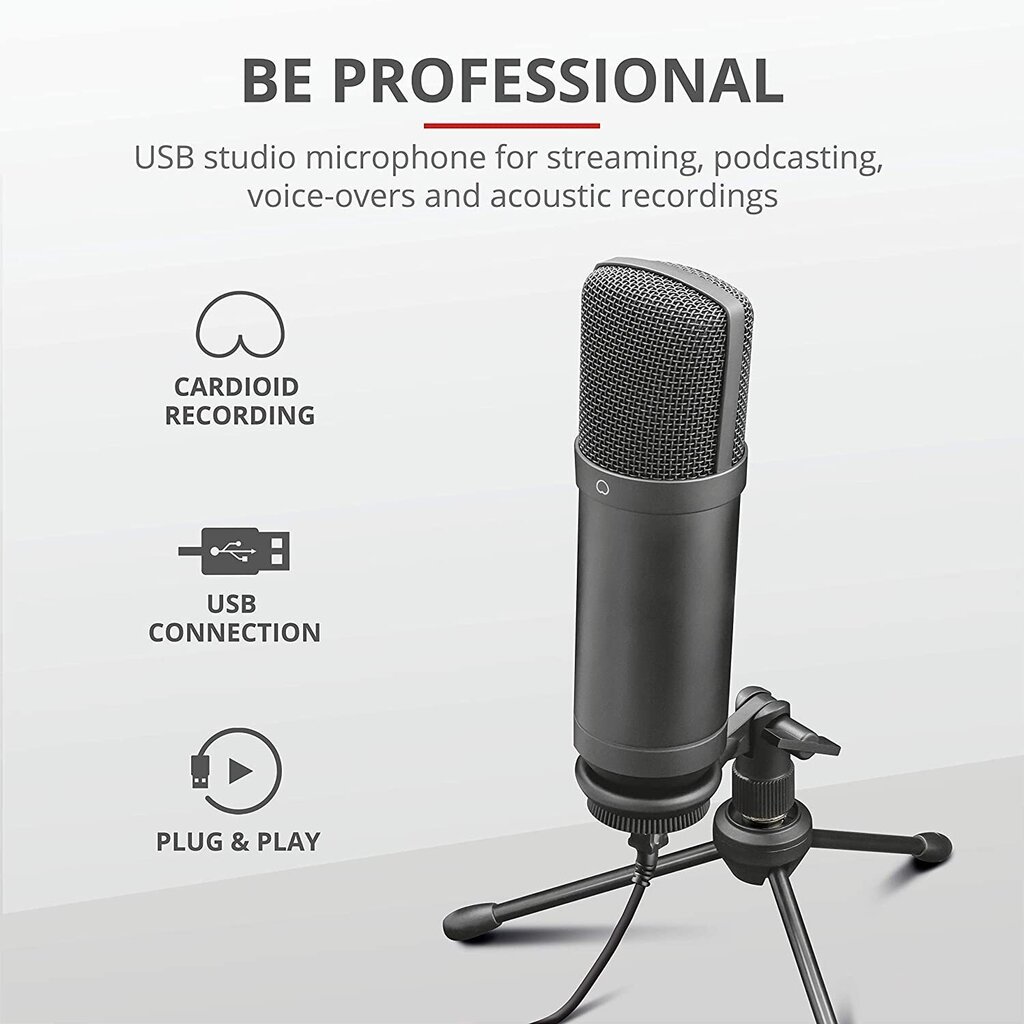 Mikrofon Trust Emita Plus 22400 hind ja info | Mikrofonid | hansapost.ee