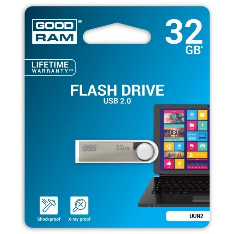 Mälupulk GOODRAM - UNN2 32GB Silver USB2.0 hind ja info | Mälupulgad | hansapost.ee