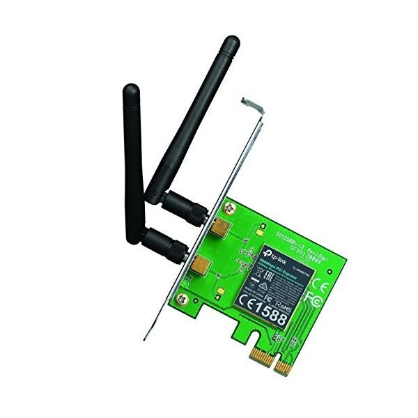 TP-LINK 300MBit/s WLAN-N PCI Express-Adapter Atheros-Chipsatz 2T2R 2,4GHz 802.11b/g/n 2 removeable antennas hind ja info | Ruuterid | hansapost.ee