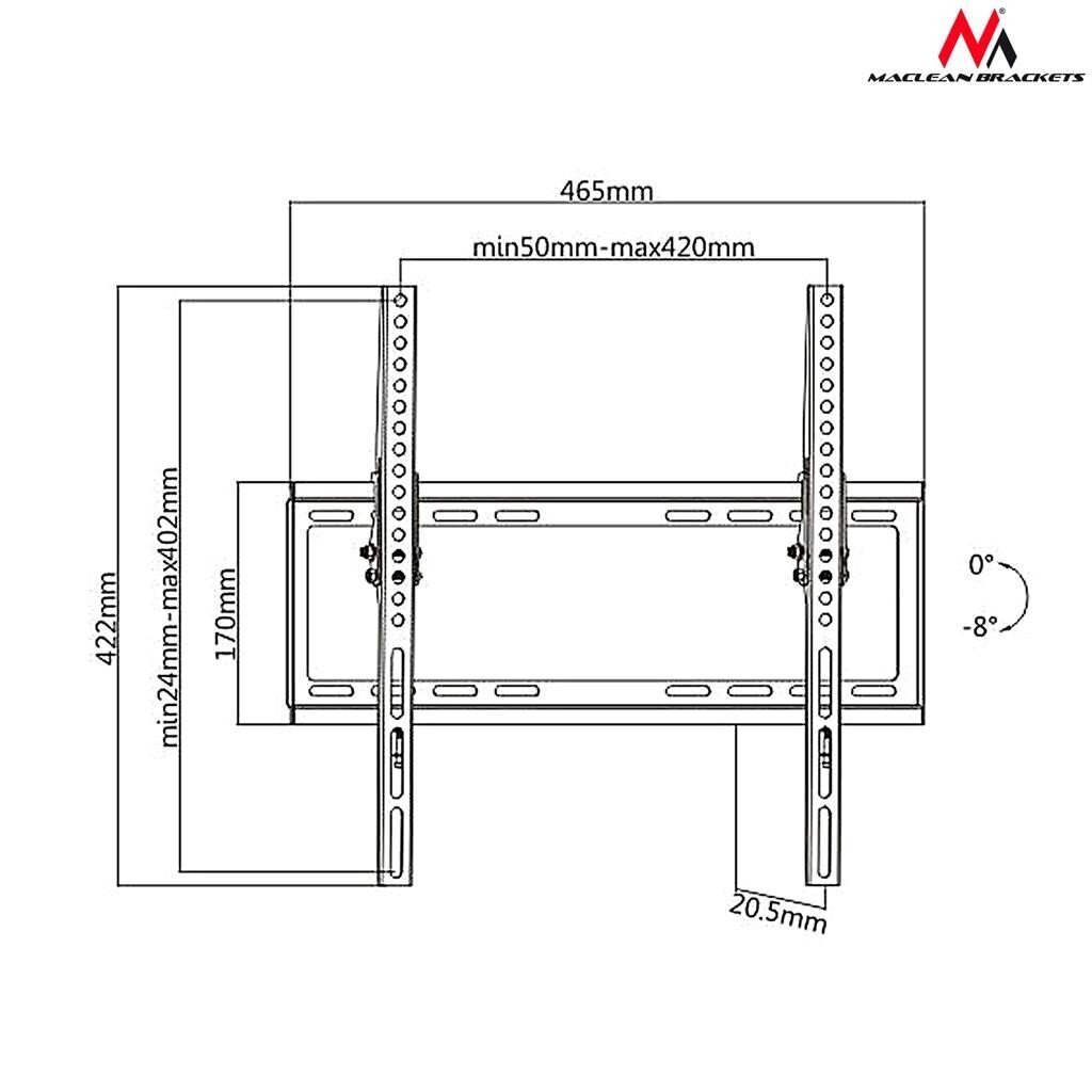 Maclean MC-774 hind ja info | Teleri seinakinnitused ja hoidjad | hansapost.ee