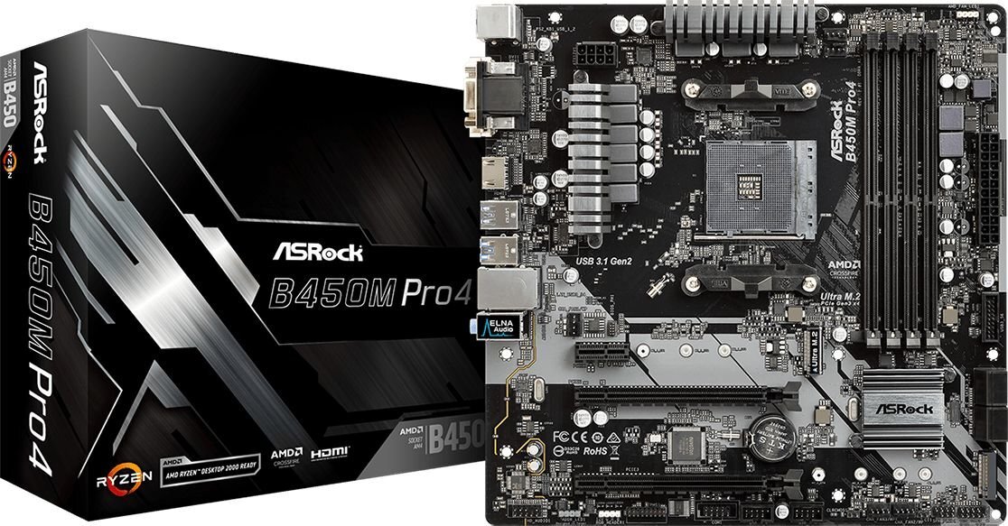 ASRock B450M Pro4 цена и информация | Emaplaadid | hansapost.ee